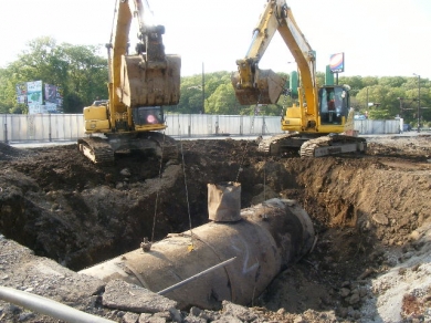 大室高原ガソリンシタン土 解体工事