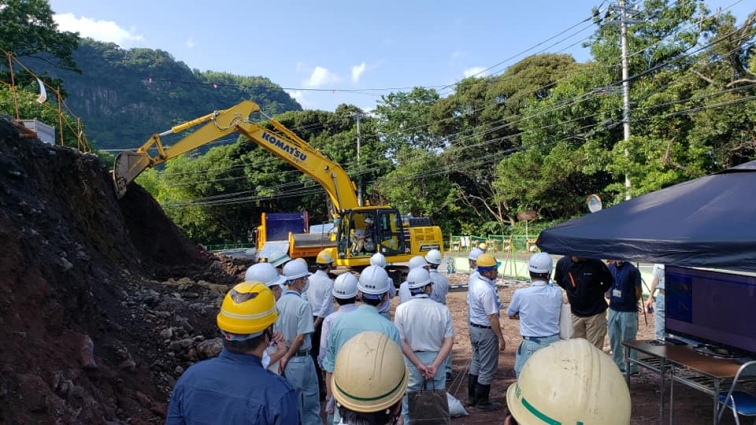 県道伊東川奈八幡野線　ICT現場見学会開催